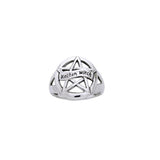 Anillo de plata con forma de estrella de bruja de cocina TRI837