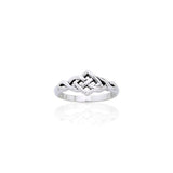 Celtic Knotwork Sterling Silver Ring TRI875