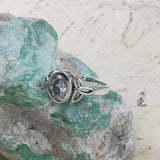 Celtic Triquetra with Oval Gemstone Silver Ring TRI887 - Jewelry