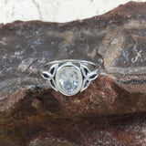 Celtic Triquetra with Oval Gemstone Silver Ring TRI887 - Jewelry