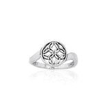 Round Celtic Knot Silver Ring TRI891