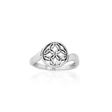 Round Celtic Knot Silver Ring TRI891 - Jewelry