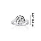 Round Celtic Knot Silver Ring TRI891 - Jewelry