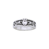 Celtic Claddagh Silver Ring TRI893