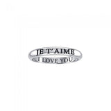 JE TAIME I LOVE YOU Sterling Silver Ring TRI926 - Jewelry