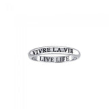VIVRE LA VIE LIVE LIFE Sterling Silver Ring TRI931 - Jewelry