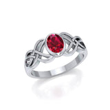 Bring out the best in you ~ Sterling Silver Celtic Knotwork Birthstone Ring TRI934 - Jewelry