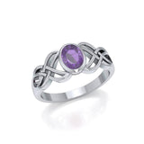 Bring out the best in you ~ Sterling Silver Celtic Knotwork Birthstone Ring TRI934 - Jewelry