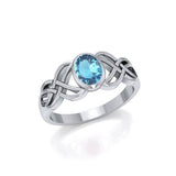 Bring out the best in you ~ Sterling Silver Celtic Knotwork Birthstone Ring TRI934 - Jewelry