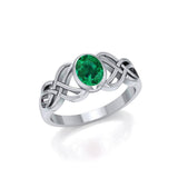 Bring out the best in you ~ Sterling Silver Celtic Knotwork Birthstone Ring TRI934 - Jewelry