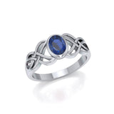 Bring out the best in you ~ Sterling Silver Celtic Knotwork Birthstone Ring TRI934 - Jewelry