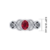 Bring out the best in you ~ Sterling Silver Celtic Knotwork Birthstone Ring TRI934 - Jewelry