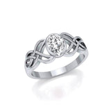 Bring out the best in you ~ Sterling Silver Celtic Knotwork Birthstone Ring TRI934 - Jewelry