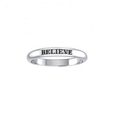 BELIEVE Sterling Silver Ring TRI944 - Jewelry