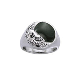Skull Moon Ring TRI963 - Jewelry