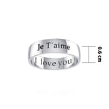 I Love You Sterling Silver Ring TRI976 - Jewelry