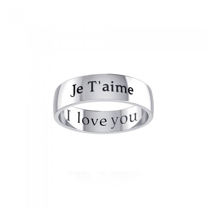 I Love You Sterling Silver Ring TRI976 - Jewelry