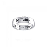 I Love You Sterling Silver Ring TRI976 - Jewelry