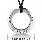 Sisters Silver Pendant and Cord Set TSE166 - Jewelry