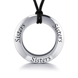 Sisters Silver Pendant and Cord Set TSE166 - Jewelry