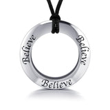 Believe Silver Pendant and Cord Set TSE212 - Jewelry