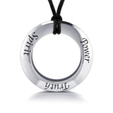 Power Truth Spirit Silver Pendant and Cord Set TSE271 - Jewelry