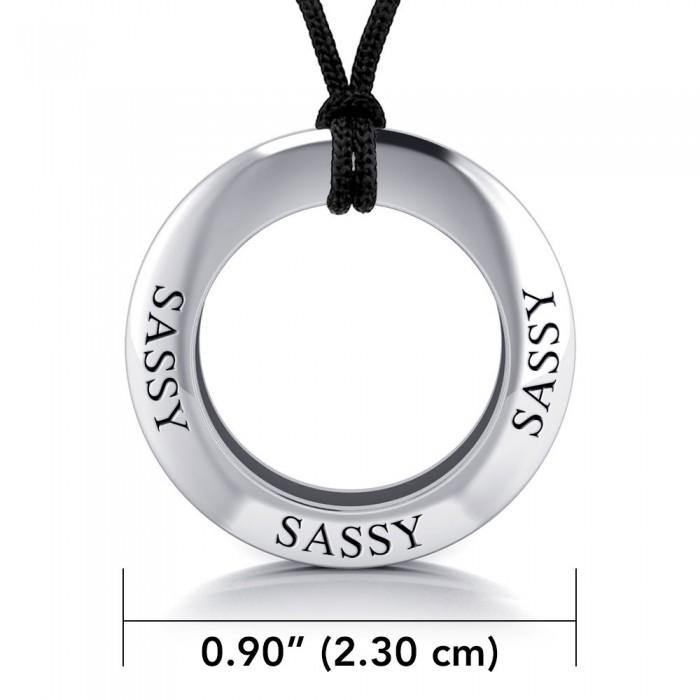 Sassy Silver Pendant and Cord Set TSE361 - Jewelry