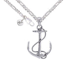 Anchor Rope Silver Necklace Set TSE696 - Jewelry