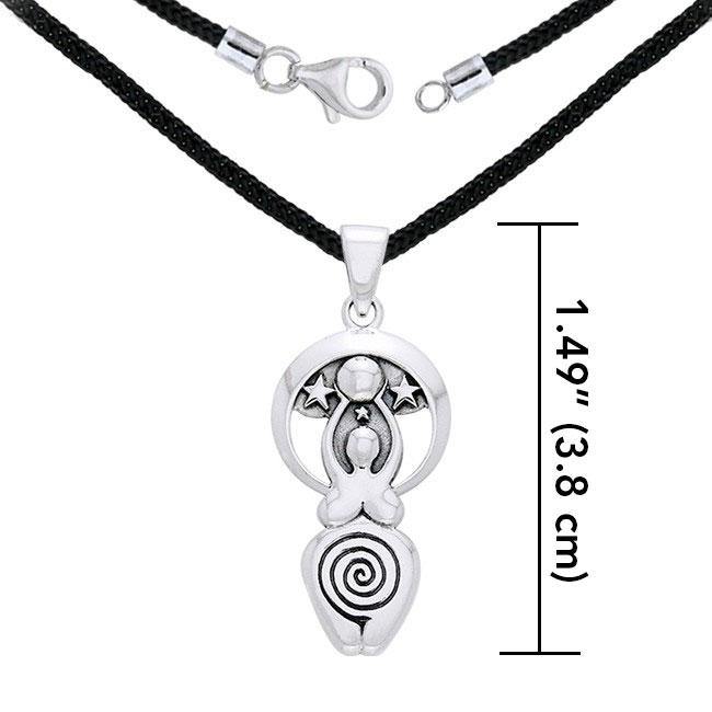 Silver Star Goddess Pendant and Chain Set by Courtney Davis TSE716 - Jewelry