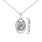 Silver Wolf Head Pendant and Chain Set by Ted Andrews TSE741 - Jewelry