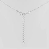 Silver Hamsa with Gemstone Pendant and Chain Set TSE742 - Jewelry