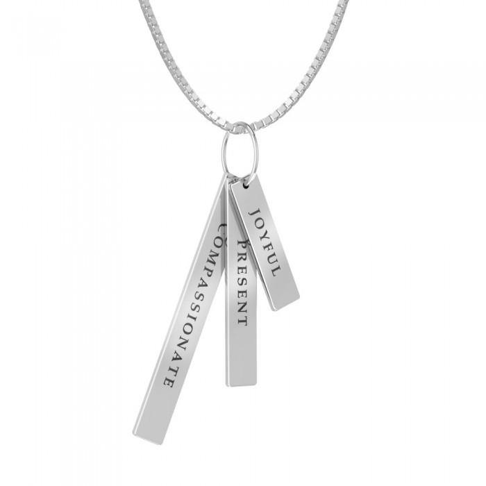 3 Words That Matter Rectangle Charm Set (Smaller Version) - Jewelry
