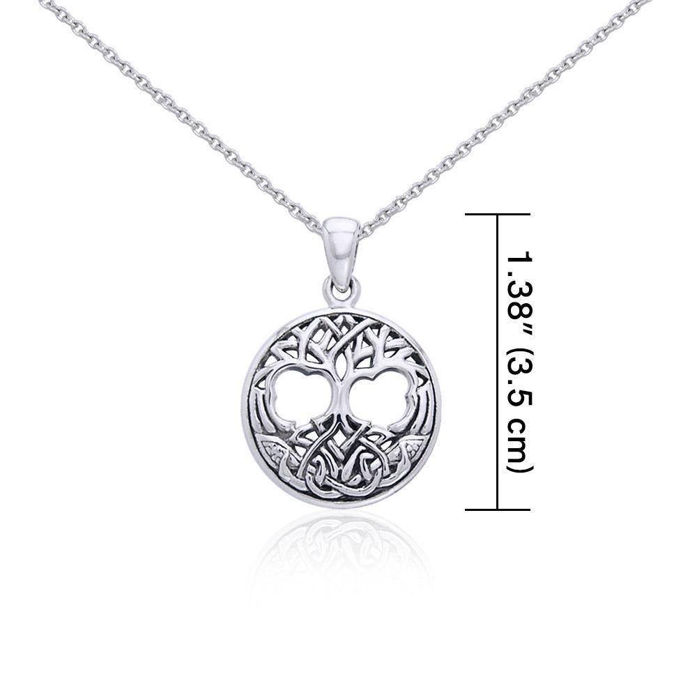 Silver Celtic Tree of Life Pendant and Chain Set TSE780 - Jewelry