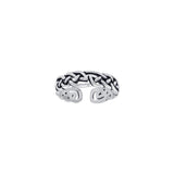 Celtic Knot Work Sterling Silver Toe Ring TTR069