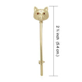 Fox with Gemstone Eyes Vermeil Brooch VBC084 - Jewelry