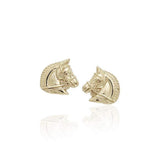 Horses 14k Gold Vermeil Post Earrings VER931 - Jewelry