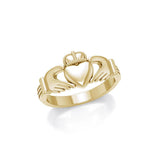Irish Claddagh Gold Vermeil Ring VMG058 - Jewelry