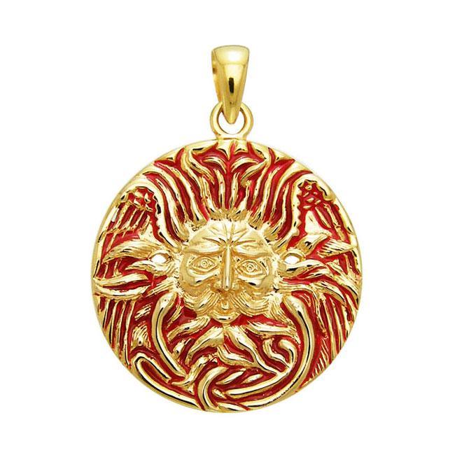 Belenos Celtic Sun God Gold Vermiel Pendant VPD1581 - Jewelry