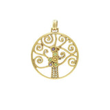 Worthy of the Golden Tree of Life ~ 14K Gold Vermeil Plated on Silver Pendant VPD3878