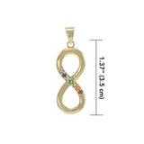 Symbol of Infinity with Gemstone Gold Vermeil Pendant VPD4457 - Jewelry