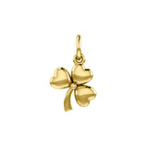 The Shamrock Gold Vermeil Plate on Sterling Silver Charm VTC515