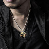 Yin Yang Dragon Gold Vermeil Pendant by Oberon Zell VTP3207 - Jewelry