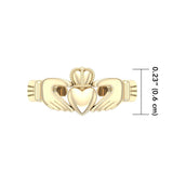 Irish Claddagh Gold Vermeil Toe Ring VTR226 - Jewelry