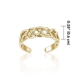 Celtic Knotwork Gold Vermeil Toe Ring VTR605 - Jewelry