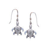 Sea Turtle Sterling Silver Earrings WE089 - Jewelry