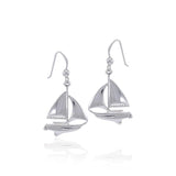 Sailboat Silver Earrings WE152 - Jewelry