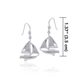 Sailboat Silver Earrings WE152 - Jewelry