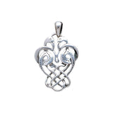 Celtic Knotwork Birds Silver Pendant WP009 - Jewelry