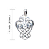 Celtic Knotwork Birds Silver Pendant WP009 - Jewelry