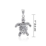 Sea Turtle Sterling Silver Pendant WP018 - Jewelry